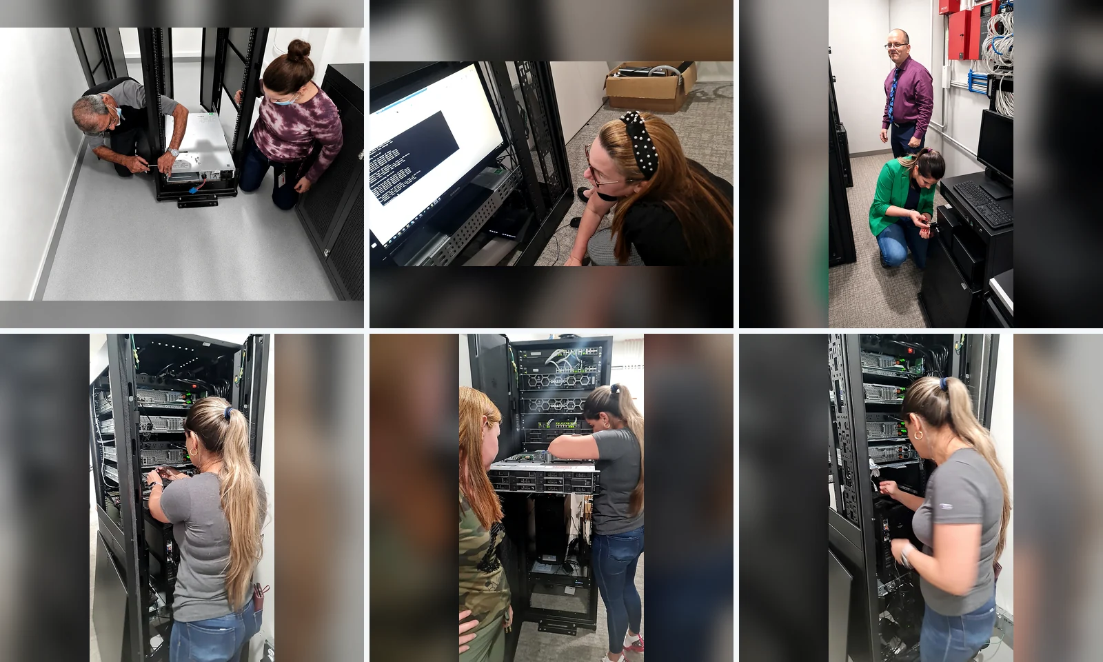 I.T.S. professionals installing, configuring, and supporting server infrastructure